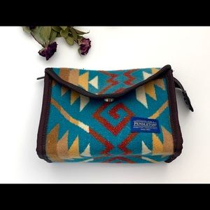 Pendleton Blanket Pattern Makeup Bag